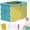 Blue+yellow, variant on Travel Potty, Collapsible Potty for Toddler Travel, Reusable Portable Foldable Toilet Seat with Cleaning Bags for Car, Camping, Outdoor and Indoor Use