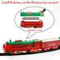 thumbnail image 6 of Fridja Classic Christmas Train Set with Lights Railway Tracks Sets Battery Operated Locomotive Engine Playset for Under The Tree Electronic Toys Gift for Kids, 6 of 9