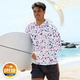 thumbnail image 2 of Riecok Mens Sun Protection Hoodie Long Sleeve Pullover Lightweight Breathable Shirts Fishing Workout Clothing Black 2XL, 2 of 6