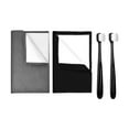 thumbnail image 3 of Kit limpiador de joyas de plata, multifuncional, premium, fácil de usar, práctico, compacto, con 2 cepillos, de doble cara, para pendientes. Negro y gris oscuro, 3 of 8