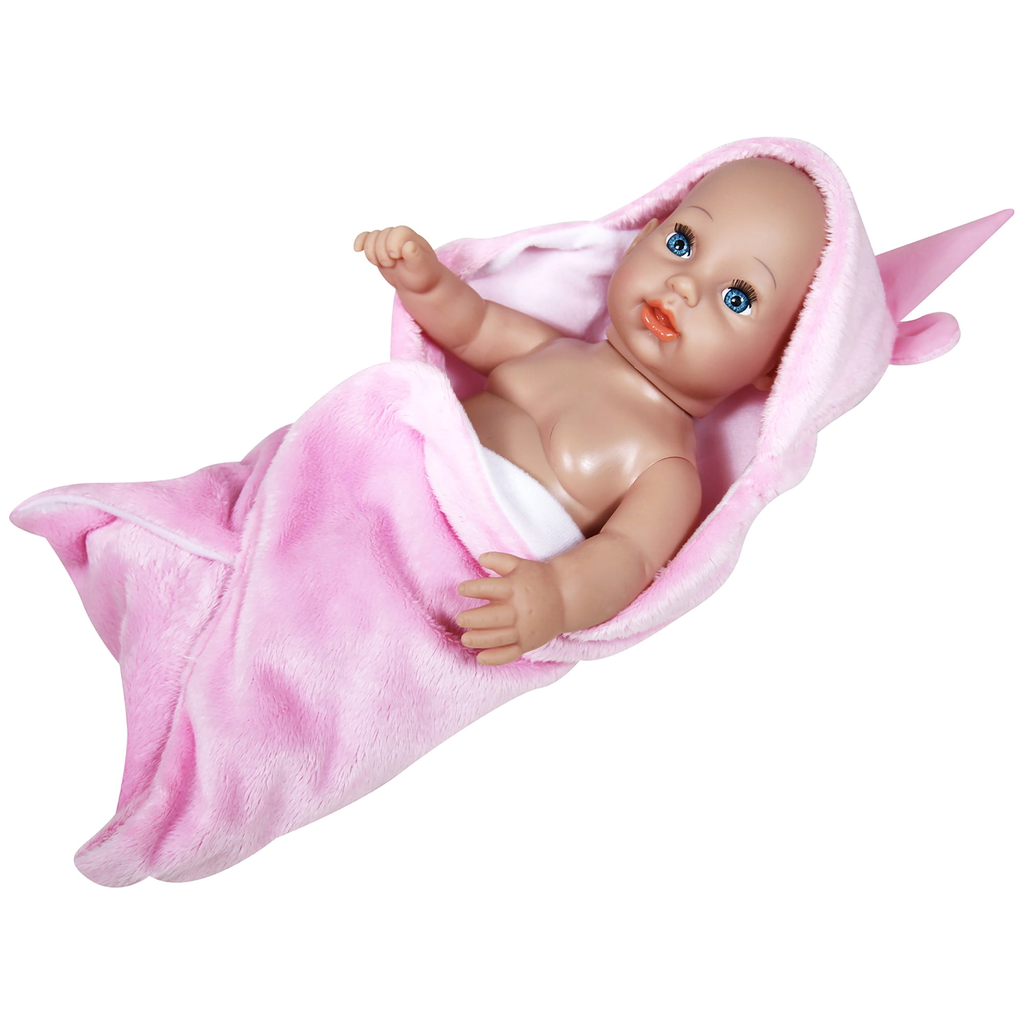 Lissi: 12" Baby Doll Gia W/ Unicorn Hood in Pink, Kids Ages 2+