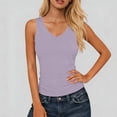 thumbnail image 2 of NKOOGH Womens V Neck Tank Tops Casual Slim Fit Sleeveless Shirts Basic Summer Going Out Clothes Outfits, 2 of 6