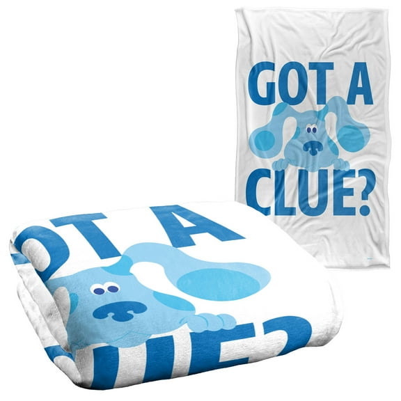 Blues Clues Blanket, 36"x58" Get A Clue Silky Touch Super Soft Throw Blanket