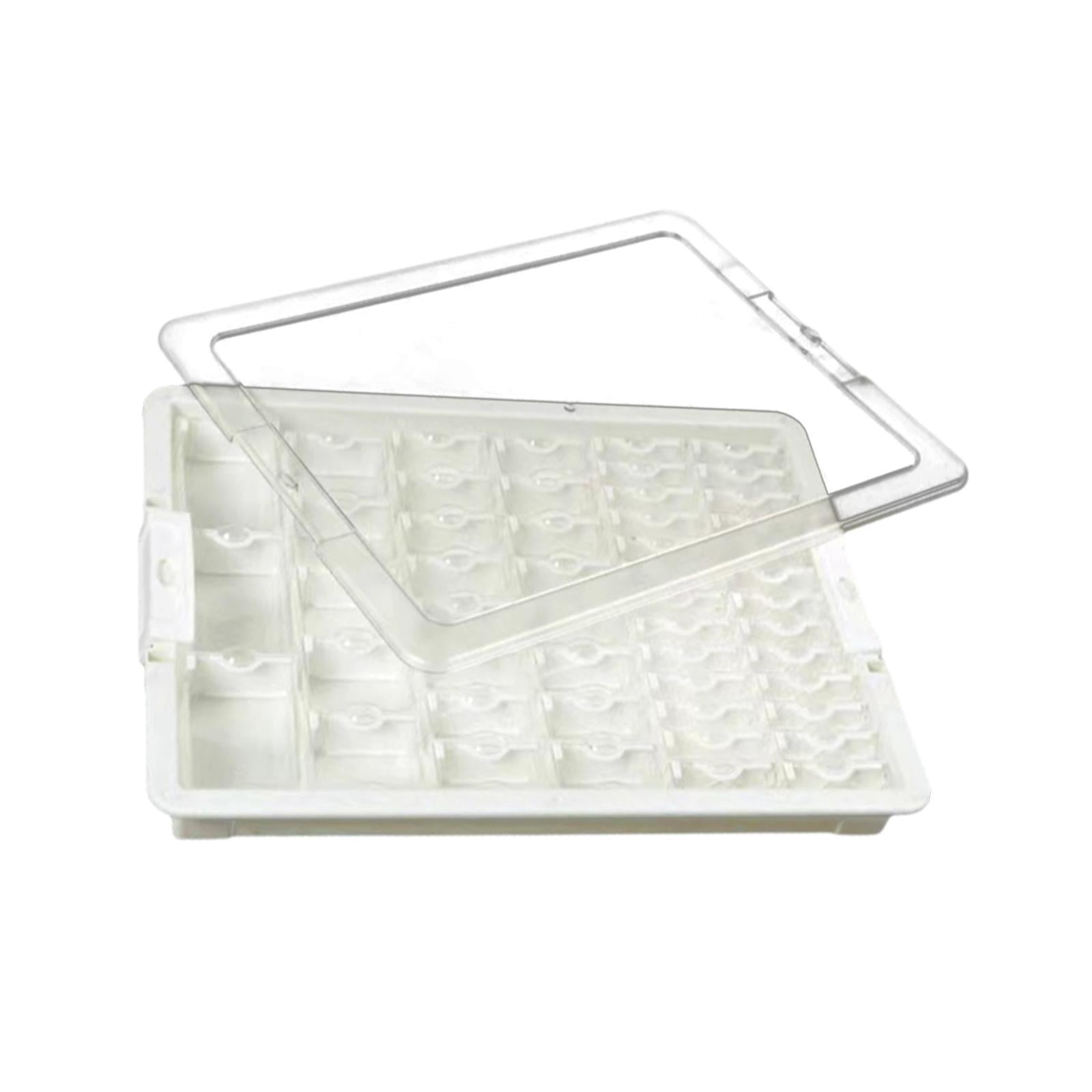 QccHieUs Bead Storage Box Bead Organizer Box with Lid Portable with Compartments Supplies 50 Grid