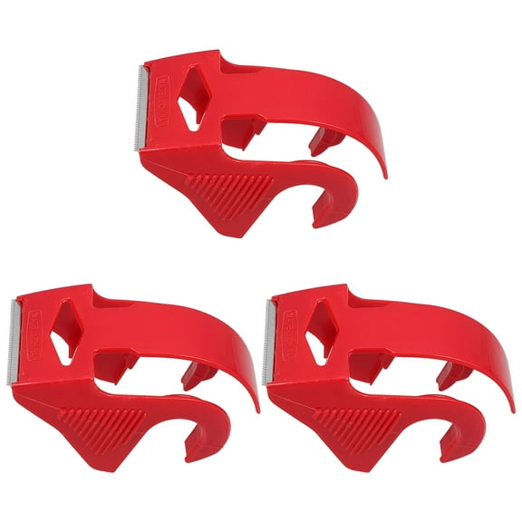 LEORX 3Pcs Red Handheld Packing Tape Dispenser Adjustable Tool for Moving Shipping