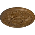 thumbnail image 3 of Ekena Millwork 18"OD x 1 3/4"P Edinburgh Ceiling Medallion (Fits Canopies up to 5 1/4"), Hand-Painted Smokey Topaz Crackle, 3 of 6