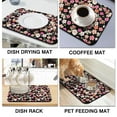 thumbnail image 4 of Washable Rubber Daisy Cute Floral Dish Drying Mats for Kitchen Counter Home Large Coffee Bar Pad Accessories and Decor for Utensils Stemware 19.5''x12'', 4 of 7