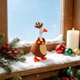 thumbnail image 4 of Fmbmuo 7 Inch Magnetic Porch Goose Statue with Outfit Set Key Holder Christmas Figurine Decor 7 Styles Great Gift for Goose Lovers,Brown, 4 of 5