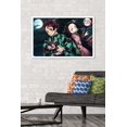 thumbnail image 2 of Demon Slayer - Tanjiro & Nezuko Night Wall Poster, 22.375" x 34" Framed, 2 of 6