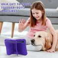 thumbnail image 3 of Butterfly Kids Case for Samsung Galaxy Tab S9 FE 5G 10.9"/ S9/ S8/ S7 11", Galaxy Tab A9+ Plus Case, Soft EVA Rotating Stand Lightweight Shockprof Kids Friendly Case Cover,Purple, 3 of 6