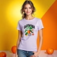 thumbnail image 3 of Playera Blusa De Naranjas Los Angeles California – Estilo Cítrico con Vibras del Oeste Color Lila Talla Chica Marca Emil SaEs, 3 of 4