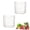 2S, variant on Crystal Clear Freezer Storage Bins, Cleard Plastic Bins for Refrigerator and Pantry, Stackable Kitchen Cabinet Organizer with Handles