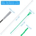 thumbnail image 2 of Unique Bargains Outil de Débouchage de Drain 3 m Déboucheur en Acier Inoxydable & 3 Pcs Déboucheur PP Vert Clair, 2 of 4