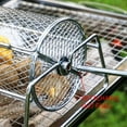 thumbnail image 7 of Stainless Steel Rolling BBQ Grill Mesh Basket Grill Rotisserie Basket roll Barbecue cage Roaster, 7 of 7