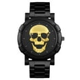thumbnail image 2 of Reloj de hombre con correa de acero y calavera de calavera, reloj de metal con personalidad para hombre, reloj de regalo, 2 of 5