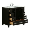 thumbnail image 4 of Eviva Hampton 36" Espresso Transitional Bathroom Vanity w/ White Carrara Top, 4 of 6