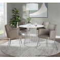 thumbnail image 3 of LumiSource Silver Metal, White MDF Canary Cosmo Dining Table, 3 of 5