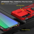 thumbnail image 3 of Allytechgroup Magnetic for iPhone 16 Case with 1x Screen Protector, Rotatable Kickstand Support Car Mount Slide Camera Cover Protective Phone Case for Women Men, Red, 3 of 7