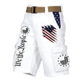 thumbnail image 3 of FASHOFT Cargo Shorts for Men USA 250th Anniversary Shorts American Flag Print Men Patriotic 4th of July Short with Pockets White XXXXL, 3 of 6
