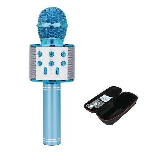 WS858 Micrófono de Karaoke Inalámbrico Bluetooth Grabación de Canto Entrevistas o Kids Home KTV Party Micrófono de Mano kenally EL2224-02B
