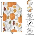 thumbnail image 5 of SKYSONIC Autumn Pumpkin Leaves Kitchen Dish Towels 4 Pack Fall Maple Leaf Absorbent Hand Towels, Lint-Free Fast Drying Hanging Dishcloths for Cooking Baking Home Tea Bar Clean 18x28in, 5 of 7