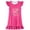 00-Hot Pink1311, variant on WOYY Girls Nightgown Cute Dinosaur Ruffle Sleeve Sleep Dress Soft Nightdress, Sizes 3-10