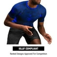 thumbnail image 2 of Hayabusa Ranked BJJ Rash Guards For Men Short Sleeve - Blue, X-Small, 2 of 6