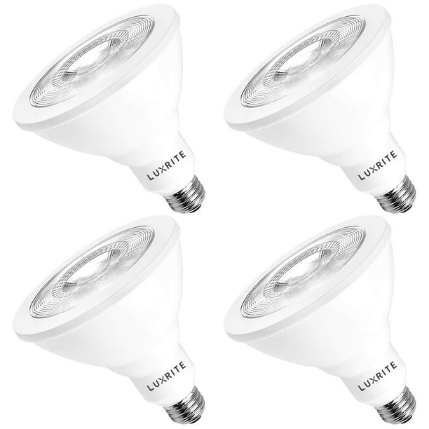 Luxrite Par38 Led Flood Light Bulb 100w Equivalent 5000k Bright White Dimmable 1160 Lumens 16 5w Energy Star Ul Listed E26 Base Damp Location Indoor Outdoor 4 Pack Luxrite Par38 Led Flood Light Bulb, Outdoor Led Flood Light Bulbs 100 Watt Equivalent