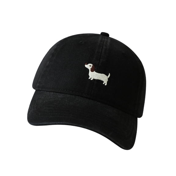 lanema Adorable Puppy Embroidery Cotton Baseball Hat Adjustable Fit For Men Women Kids