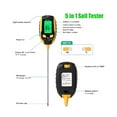 5 in 1 LCD Digital PH Soil Tester Water Moisture Temperature Sunlight Test Meter Plant
