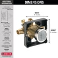 thumbnail image 4 of Delta Faucet Company 130016 Delta Monitor Tub & Shower Valve With Stops, 4 of 5
