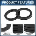 thumbnail image 5 of 84.1mm to 64.1mm Car Wheel Hub Centric Rings Black Polycarbonate Wheels Center Shaft Shock Absorbing Hubrings 4 Pcs, 5 of 7