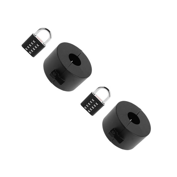 WORGEOUS 2 Sets Door Knob Cover Prevent Turning Door Handles with Lock-Out Safety Device Faucet Lock Hose Spigot Protector with Padlock