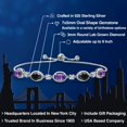 thumbnail image 2 of Gem Stone King 925 Sterling Silver Purple Amethyst and Black Sapphire and Lab Grown Diamond Bracelet for Women | 4.85 Cttw | Gemstone February Birthstone | Oval 7X5MM | Fully Adjustable 9 inch, 2 of 6