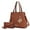 Cognac, variant on MKF Collection Kearny Vegan Leather Women's Tote Bag with Wallet by Mia K- 2 pieces