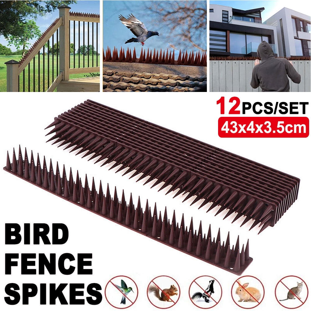 Starsish Pigeons Birds Spikes, 5M Plastic Anti Climb Fence Wall Spikes