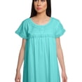thumbnail image 2 of Moomaya Cotton Lace Neckline Sleepwear For Ladies Round Neck Womens Nightdress, 2 of 5