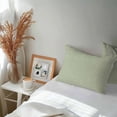 thumbnail image 6 of Outdoor Waterproof Throw Pillow Covers Set of 2 Green Linen Texture Decorative Pillowcases Lumbar Outdoor Pillows Cushion Case 20x12 Inch Farmhouse Solid Color Patio Pillows for Couch Sofa Bed, 6 of 9