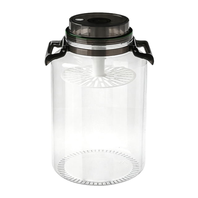 simhoa Pickle Jar Fermentation Bottle Food Storage Container for Picnic Work Pantry Black 10 L