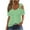 Green, variant on Simua Womens Summer Eyelet Tops V-Neck O Ring Cold Shoulder Tank Tops Casual Short Sleeve T-shirt Blouse