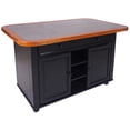 thumbnail image 4 of Kitchen Island with Storage & Towel Bar - Black Antique Finish, Adjustable Height, 60" Wide, 4 of 4