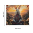 thumbnail image 4 of Bingfone Polyester Fabric Tapestry Flower Meditating Rabbit Wall Hanging Tapestry,Daily Decorative Tapestry for Bedroom Living Room Dorm 60L x 51W Inches, 4 of 7