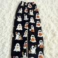 thumbnail image 3 of Flannel Halloween Pajama Pants for Women Men Couples Fuzzy Pjs Pants Plush Pajama Bottom for Costume Sleepwear, 3 of 5