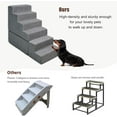 thumbnail image 5 of Dog Steps for High Beds 30-32" H, 6-Step Dog Stairs for Small Dogs, 33D Foam Pet Steps for High Bed Climbing, Non-Slip Balanced Pet Stair Ramps for Bed Indoor, Grey, 5 of 12