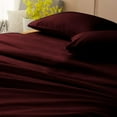 thumbnail image 3 of 4 Piece Luxurious Sheet Set ultra Soft 100% Egyptian Cotton, 800 Thread Count 8 Inch Deep Pocket - (King - Size) Solid Wine Colour, 3 of 4