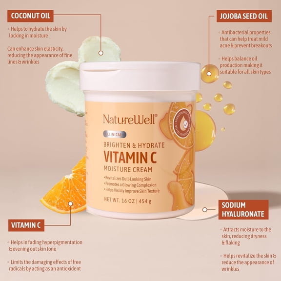 Nature Well Vitamin C Brightening Moisture Cream (16 Ounce)