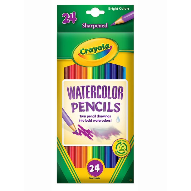 Crayola Watercolor Colored Pencils, 24 Count (Pack Of 2)