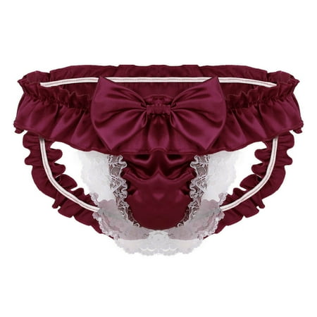 Yuhangmm Sexy Mens Lace Briefs Open Low Thong Underwear Panties Rhinestone Body Stockings for Women