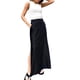 thumbnail image 1 of Gibobby faldas largas de mujer elegantes Elegante falda larga dividida de seda de cintura alta para mujer(Negro, L), 1 of 5