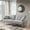 Light Grey, variant on Sierah Style Tonopah Modern Fabric Split Back Convertible Sofa with Chrome Legs, Beige